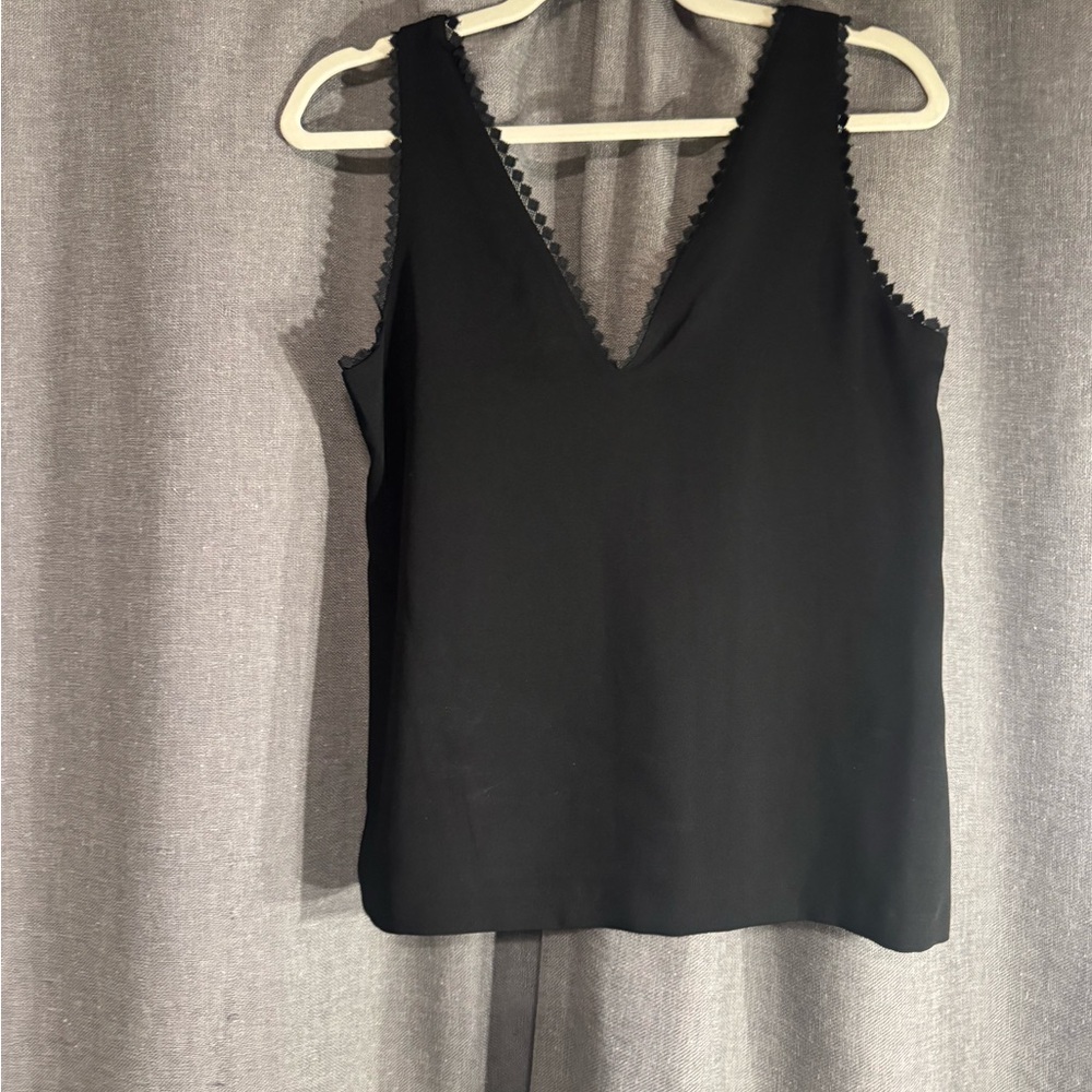 The Kooples Black V-Neck Tank Top